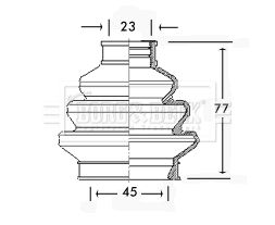 BORG & BECK Paljekumi, vetoakseli BCB2309